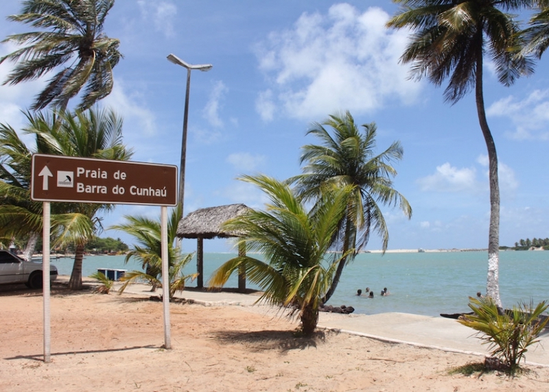 Placa da Praia de Barra do Cunhaú