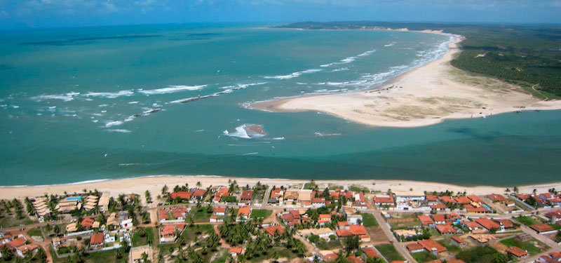Vista da região de Barra do Cunhaú